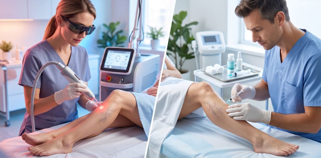 Vascular Laser vs. Sclerotherapy which treatment is best for you